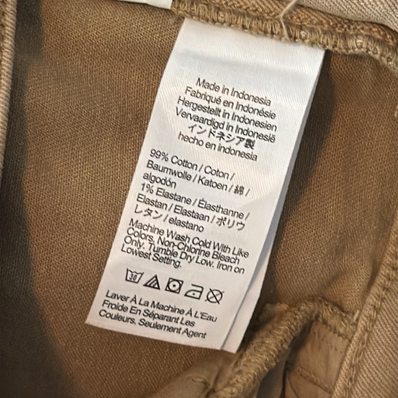 Madewell The Emmett Wide-Leg Crop Pant: Welt Pocket Edition Drill Khaki Size 33P - Picture 8 of 9